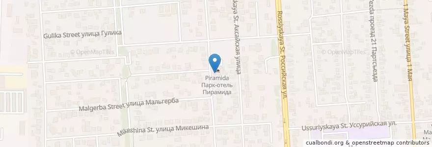 Mapa de ubicacion de Золотой павлин en Russie, District Fédéral Du Sud, Kraï De Krasnodar, Городской Округ Краснодар.