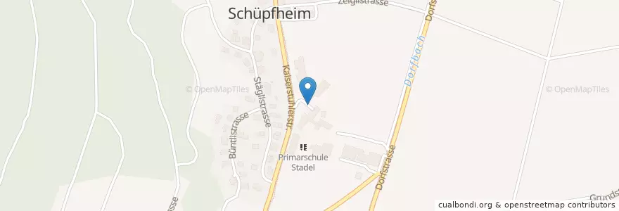 Mapa de ubicacion de Oberstufenschule Stadel en スイス, チューリッヒ, Bezirk Dielsdorf, Stadel.