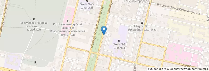 Mapa de ubicacion de Дворик en ロシア, 南部連邦管区, クラスノダール地方, Городской Округ Краснодар.