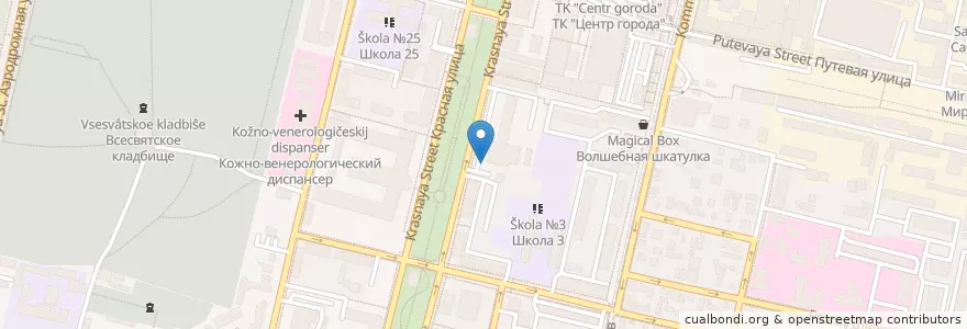 Mapa de ubicacion de Будда-бар en Rusia, Южный Федеральный Округ, Krai De Krasnodar, Городской Округ Краснодар.