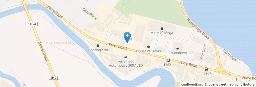Mapa de ubicacion de ASB Bank en نیوزیلند, کنتربری, Christchurch City, Linwood-Central-Heathcote Community, Ferrymead.