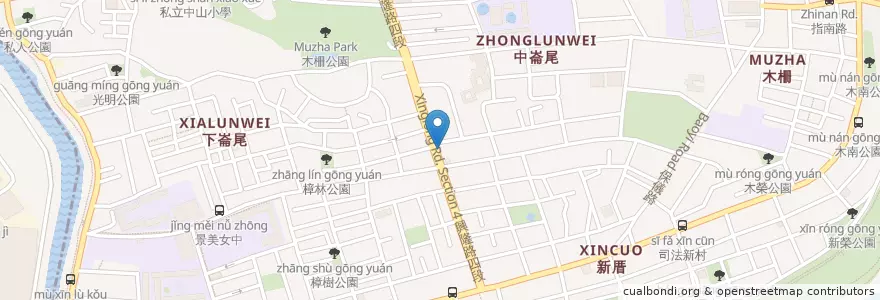 Mapa de ubicacion de 石二鍋 台北興隆店 en Taiwan, New Taipei, Taipei, Wenshan District.