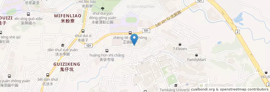 Mapa de ubicacion de SUBWAY潛艇堡(淡大店) en Тайвань, Новый Тайбэй, 淡水區.