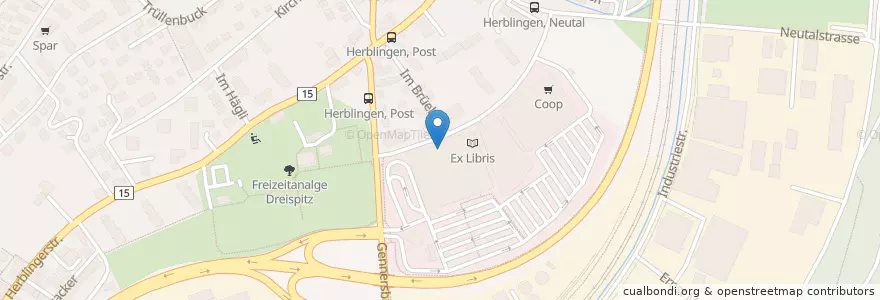 Mapa de ubicacion de Migros Restaurant en سوئیس, Schaffhausen, Schaffhausen.