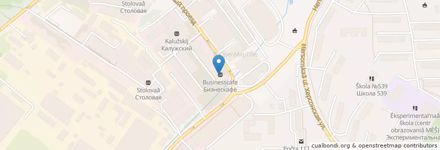 Mapa de ubicacion de Бизнескафе en Rusia, Distrito Federal Central, Москва, Юго-Западный Административный Округ, Район Черёмушки.
