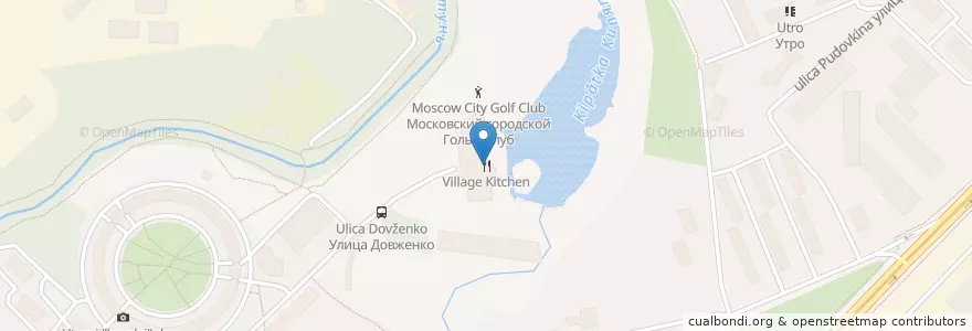 Mapa de ubicacion de Village Kitchen en Rusland, Centraal Federaal District, Moskou, Западный Административный Округ, Район Раменки.