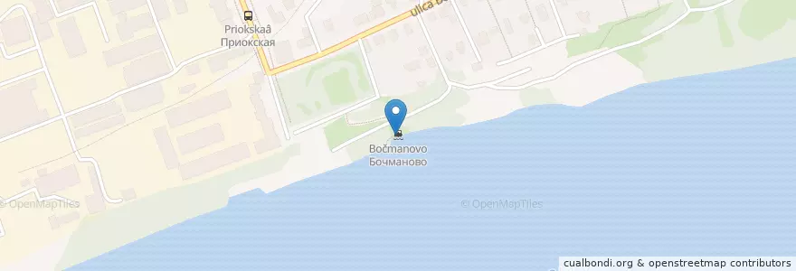 Mapa de ubicacion de Бочманово en ロシア, 中央連邦管区, モスクワ州, Коломенский Городской Округ.