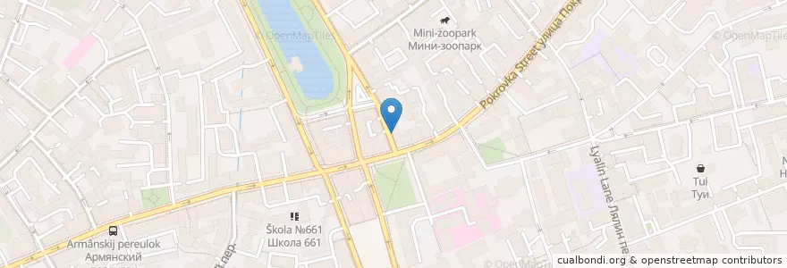 Mapa de ubicacion de Кальян en Russie, District Fédéral Central, Moscou, Центральный Административный Округ, Басманный Район.