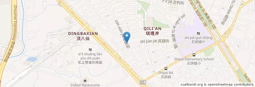 Mapa de ubicacion de 第一街快餐 en 타이완, 신베이 시, 타이베이시, 베이터우 구.