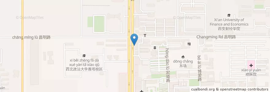 Mapa de ubicacion de Dicos en Chine, Shaanxi, 西安市, 雁塔区 (Yanta).
