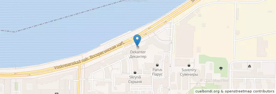 Mapa de ubicacion de Декантер en Russia, Северо-Западный Федеральный Округ, Oblast' Di Leningrado, San Pietroburgo, Округ Смольнинское.