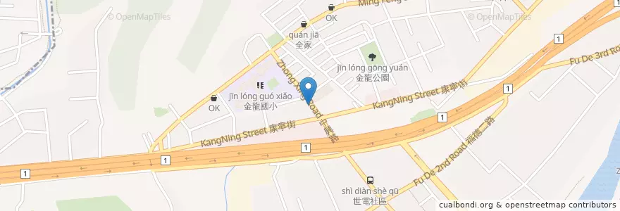 Mapa de ubicacion de 立群健康素食店 en 타이완, 신베이 시, 시즈 구.