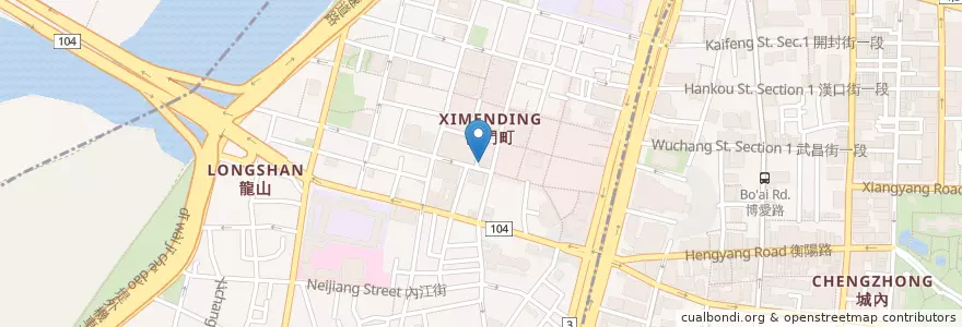 Mapa de ubicacion de 好樂迪KTV en Taiwan, Nuova Taipei, Taipei, Distretto Di Wanhua.