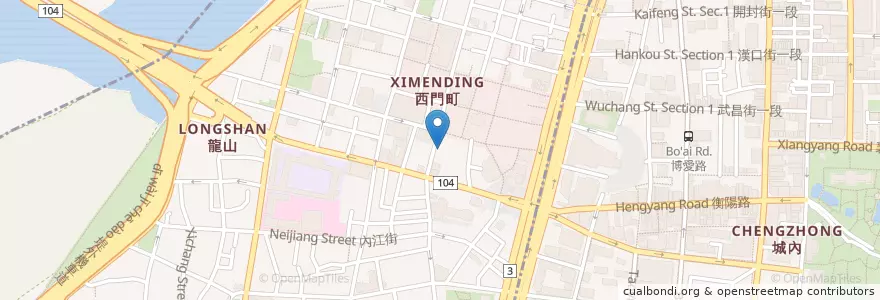 Mapa de ubicacion de 東吉水產超市火鍋 en 臺灣, 新北市, 臺北市, 萬華區.