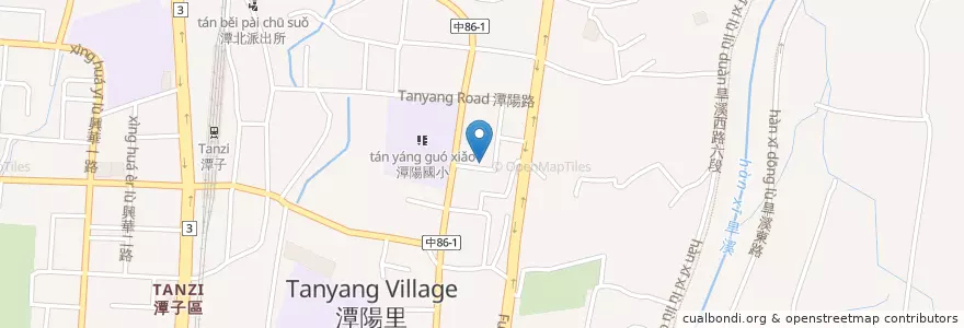 Mapa de ubicacion de 潭子區 en تايوان, تاي شانغ, 潭子區.