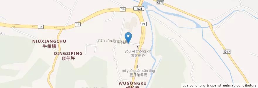 Mapa de ubicacion de 電話亭 en تايوان, مقاطعة تايوان, مقاطعة نانتو, 埔里鎮.