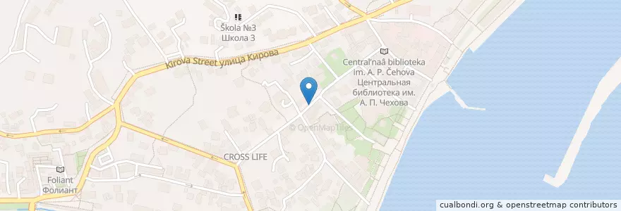 Mapa de ubicacion de #кофедвиж en Russland, Föderationskreis Südrussland, Autonome Republik Krim, Republik Krim, Jaltaer Stadtrat, Stadtkreis Jalta.