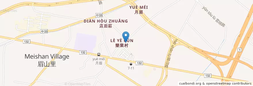 Mapa de ubicacion de 小樹咖啡 en Taiwan, Taichung, Houli District.