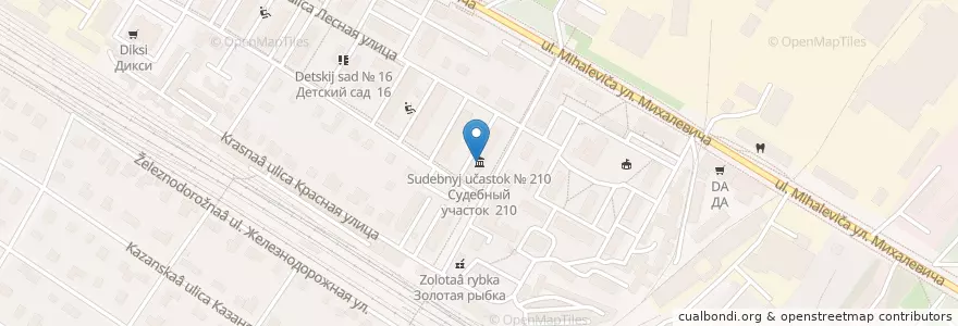 Mapa de ubicacion de Судебный участок № 210 en Rússia, Distrito Federal Central, Oblast De Moscou, Раменский Городской Округ.