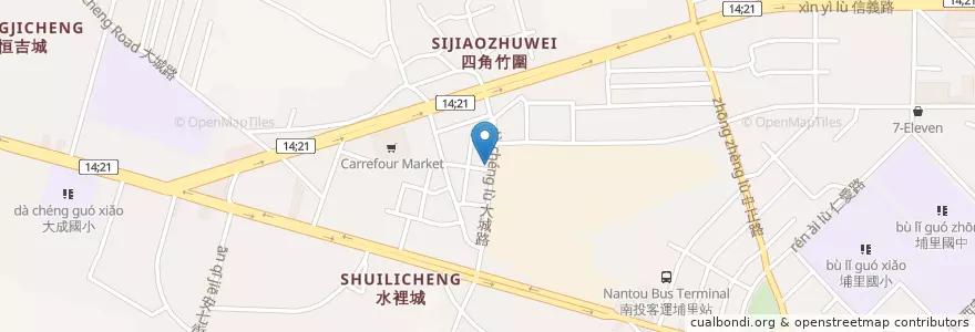 Mapa de ubicacion de 古仔灯 en تایوان, 臺灣省, 南投縣, 埔里鎮.