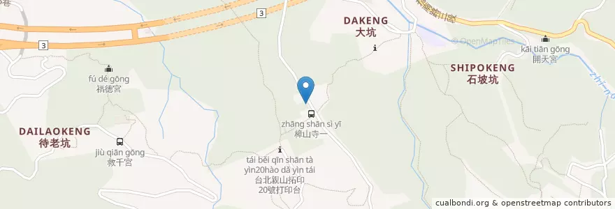Mapa de ubicacion de 樹頭公 en تايوان, تايبيه الجديدة, تايبيه, 文山區.