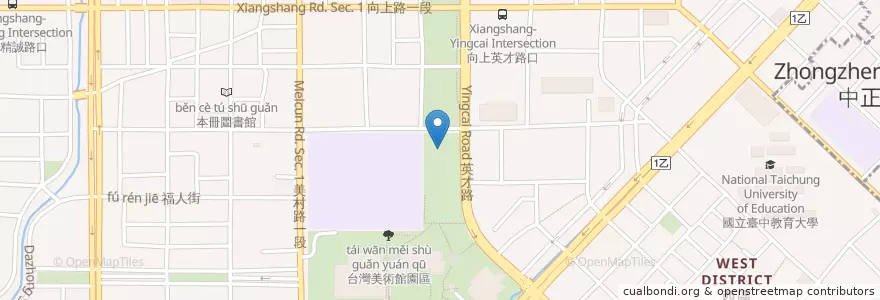 Mapa de ubicacion de 西區 en 臺灣, 臺中市, 西區.