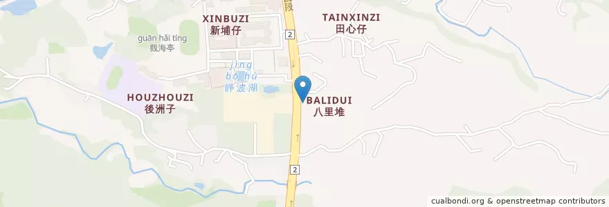 Mapa de ubicacion de 台亞加油站 en 臺灣, 新北市, 淡水區.