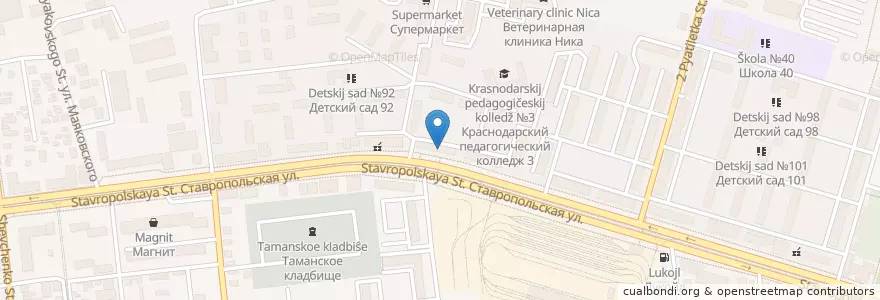 Mapa de ubicacion de Trust en Rusya Federasyonu, Южный Федеральный Округ, Krasnodar Krayı, Городской Округ Краснодар.