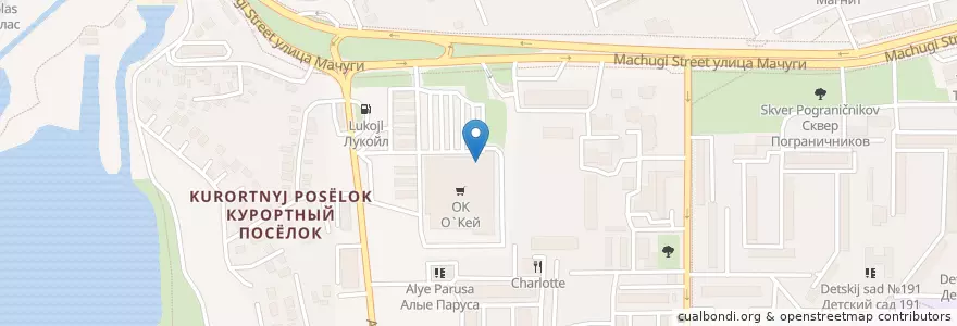 Mapa de ubicacion de ЮниКредит en Rússia, Distrito Federal Do Sul, Krai De Krasnodar, Городской Округ Краснодар.