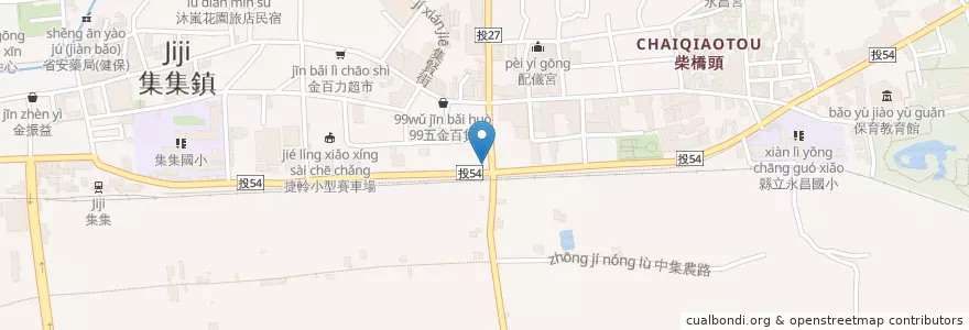 Mapa de ubicacion de 吃飯店 en 台湾, 台湾省, 南投県, 集集鎮.