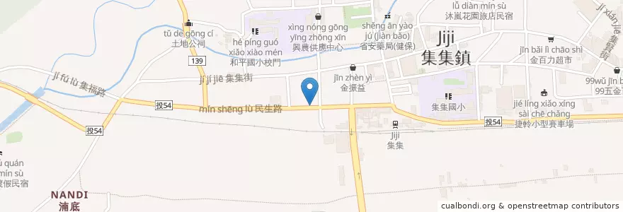 Mapa de ubicacion de 陳威申診所 en Taiwán, Provincia De Taiwán, Condado De Nantou, 集集鎮.