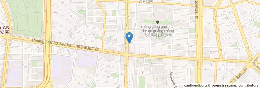 Mapa de ubicacion de 星巴客 en Taiwán, Nuevo Taipéi, Taipéi, 大安區.