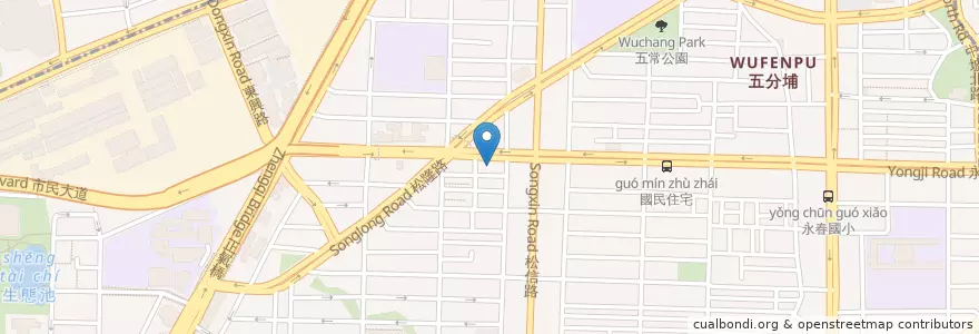 Mapa de ubicacion de 永吉郵局 en Tayvan, 新北市, Taipei, 信義區.