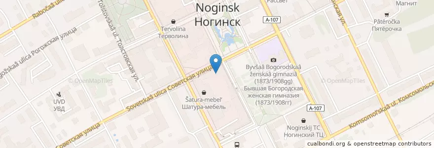 Mapa de ubicacion de ВТБ en 俄罗斯/俄羅斯, Центральный Федеральный Округ, 莫斯科州, Богородский Городской Округ.