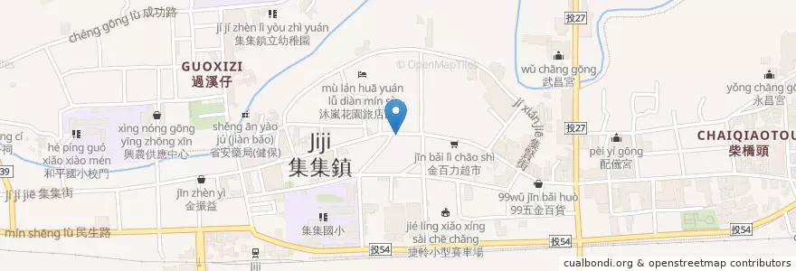 Mapa de ubicacion de 順成中西藥局 en Taiwan, Taiwan, Landkreis Nantou, Jiji.