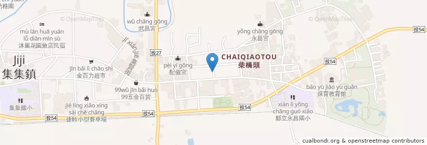 Mapa de ubicacion de 八張小吃牛肉麵 en Taïwan, Province De Taïwan, Comté De Nantou, 集集鎮.