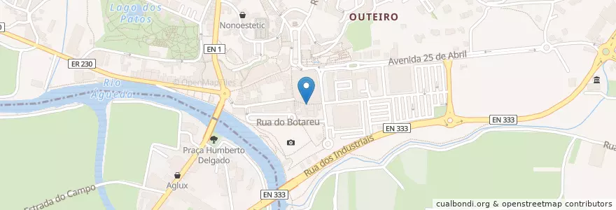 Mapa de ubicacion de Cantinho Serrano en Portugal, Aveiro, Centro, Baixo Vouga, Águeda, Águeda E Borralha.