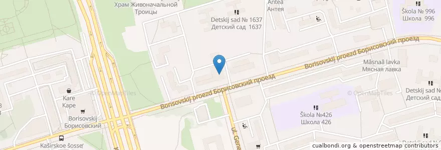 Mapa de ubicacion de Будь здоров! en Russia, Central Federal District, Moscow, Southern Administrative Okrug, Orekhovo-Borisovo Severnoye District.