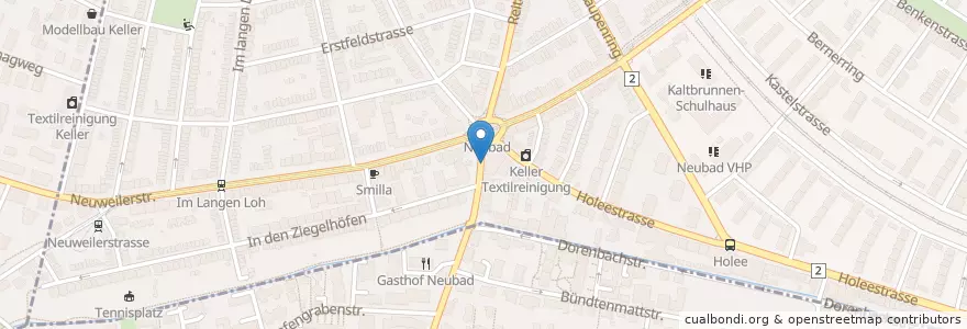 Mapa de ubicacion de Neubadrain en Switzerland, Basel-Stadt, Basel.