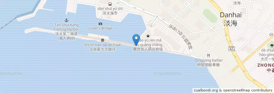 Mapa de ubicacion de Aloha 海洋餐廳 en 타이완, 신베이 시, 단수이 구.