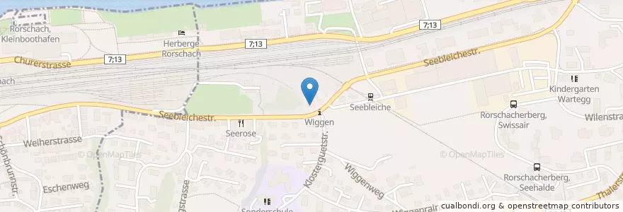 Mapa de ubicacion de Restaurant Schlachthof (Tazzin) en İsviçre, Sankt Gallen, Wahlkreis Rorschach.