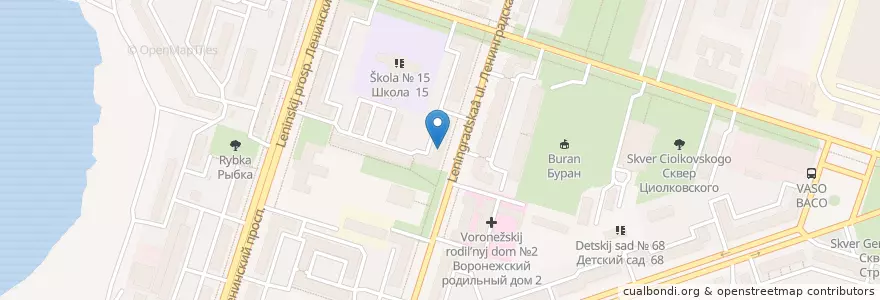 Mapa de ubicacion de Детско-юношеская Библиотека №6 en Russia, Central Federal District, Voronezh Oblast, Voronezh.
