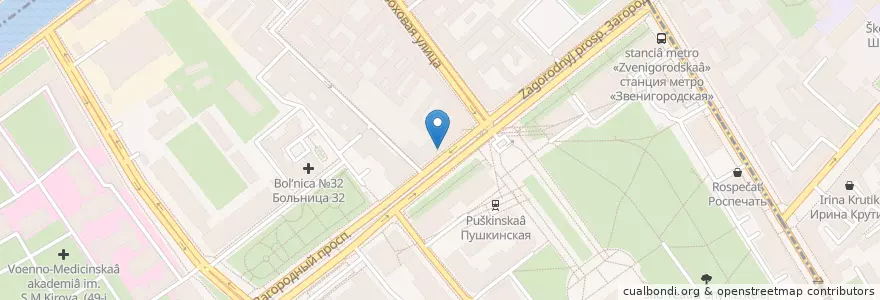 Mapa de ubicacion de Сушишоп en Russia, Northwestern Federal District, Leningrad Oblast, Saint Petersburg, Адмиралтейский Район, Округ Семёновский.