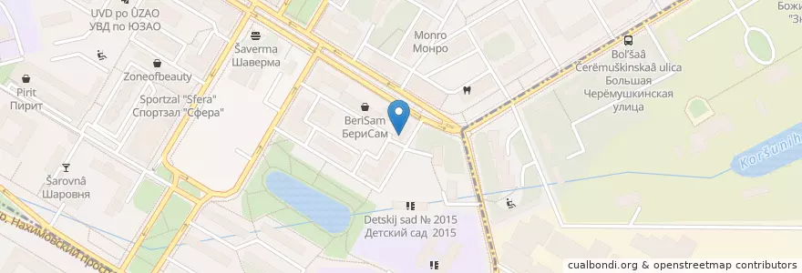 Mapa de ubicacion de Старая Европа en Russie, District Fédéral Central, Moscou, Юго-Западный Административный Округ, Академический Район.