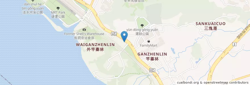 Mapa de ubicacion de 淡水分局交通分隊 en Taiwan, 新北市, 淡水區.