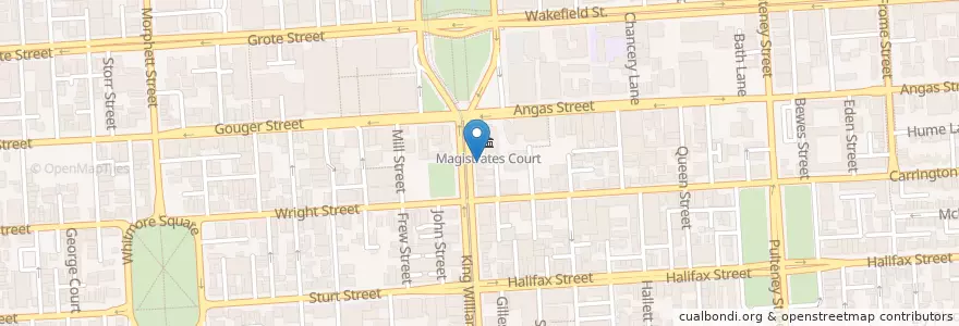 Mapa de ubicacion de Borsch Cafe en Australia, Australia Meridionale, Adelaide, Adelaide City Council.