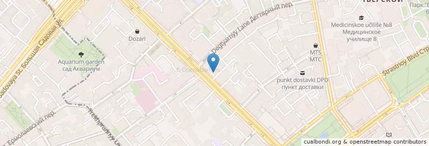 Mapa de ubicacion de Chekhonte en Rusland, Centraal Federaal District, Moskou, Центральный Административный Округ, Тверской Район.