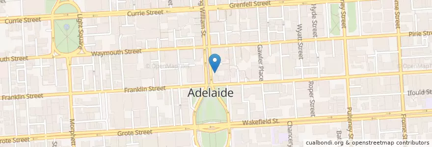Mapa de ubicacion de Treasury en Australia, Australia Meridionale, Adelaide, Adelaide City Council.