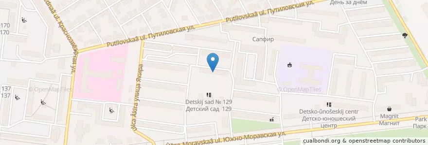 Mapa de ubicacion de Детская библиотека № 41 en Russia, Central Federal District, Voronezh Oblast, Voronezh.