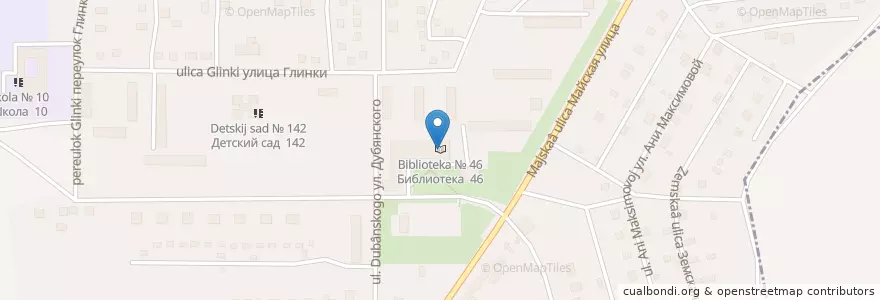 Mapa de ubicacion de Библиотека № 46 en Russie, District Fédéral Central, Oblast De Voronej, Городской Округ Воронеж.